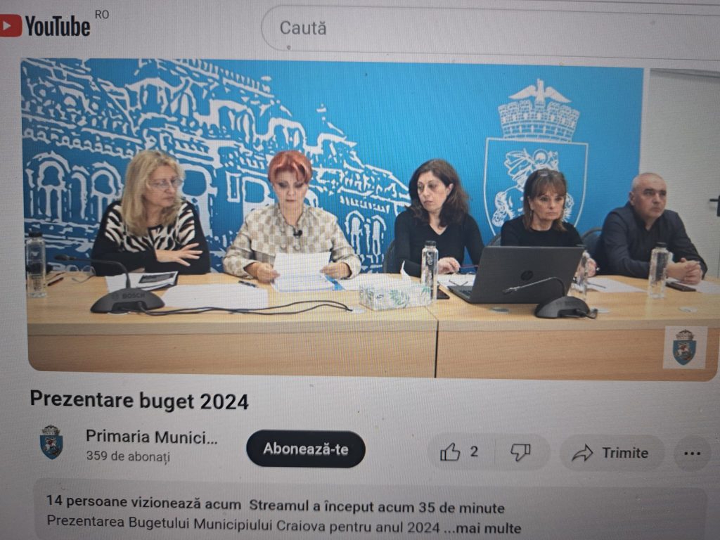 bugetul Craiovei pe 2024